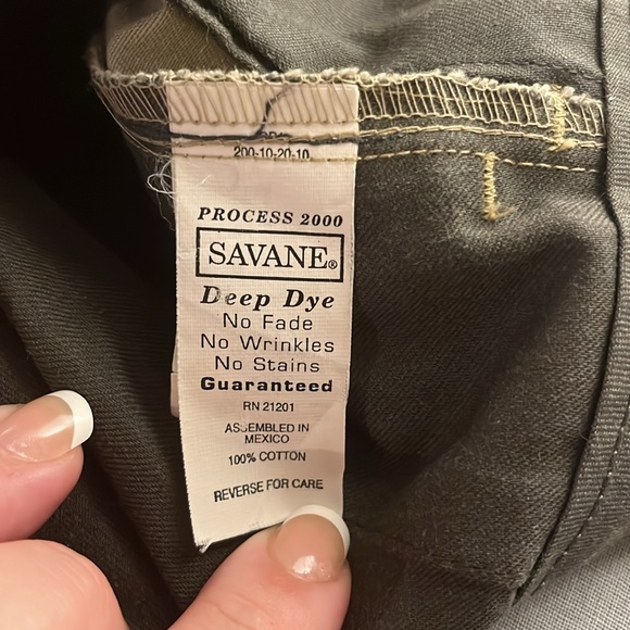 5 for $25! NWOT Savane 100% Cotton Khaki Pants with Pockets Size 36x30 - Picture 6 of 8
